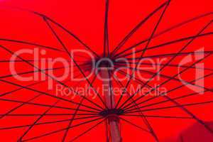 Red asian umbrella