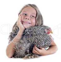 child and chicken