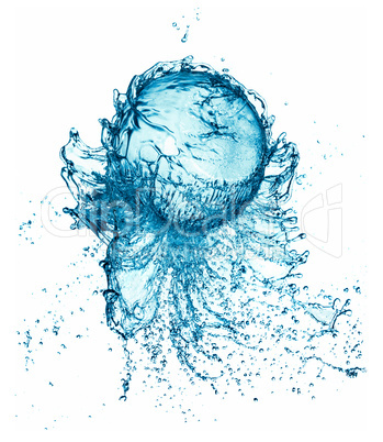 splash water ball isolated