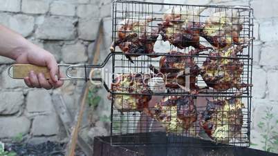 quails on grill