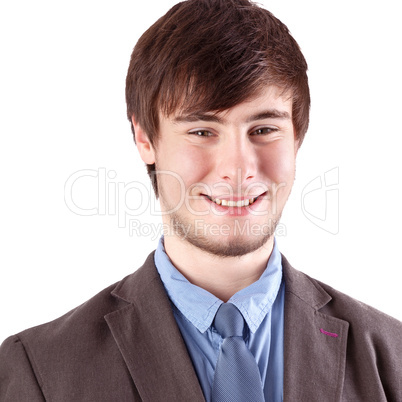 Portrait of the cheerful boy businessman