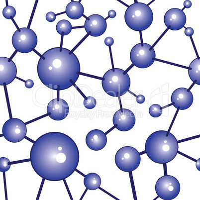 Molecule communication background vector illustration