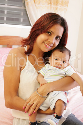 Latin Mother and newborn