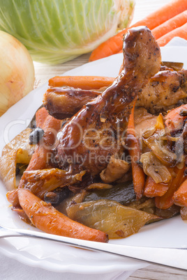 grilled chicken with vegetables