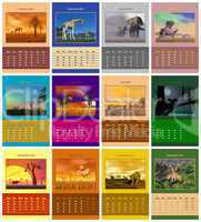 Safari calendar for 2014
