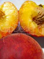 fruit of cut ripe peach