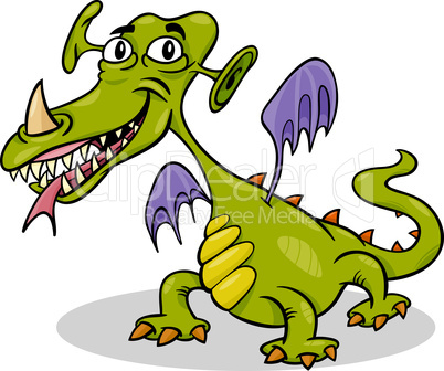 cartoon funny monster or dragon illustration