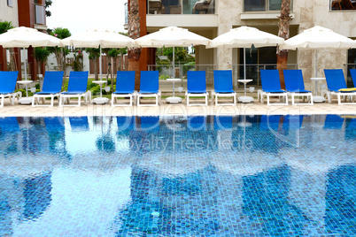 swimming pool at luxury hotel, bodrum, turkey