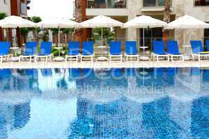 swimming pool at luxury hotel, bodrum, turkey