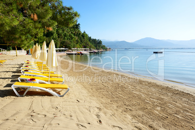 beach on turkish resort, fethiye, turkey