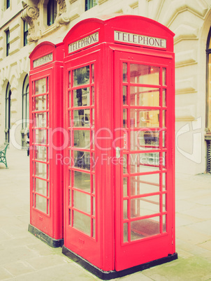 vintage look london telephone box