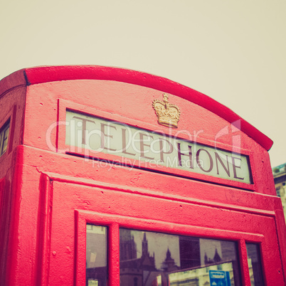 vintage look london telephone box