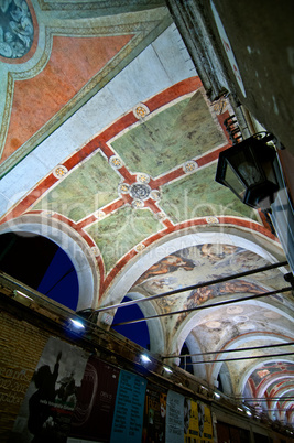 Venice Italy Rialto arch ceiling fresco