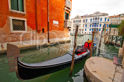 Venice Italy Gondolas on canal