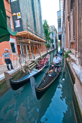 venice italy gondolas on canal