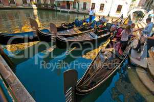 venice italy gondolas on canal