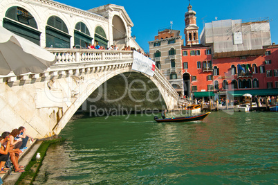 venice italy rialto bridge view