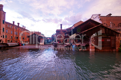 venice italy san trovaso squero view