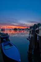 italy venice burano island sunset