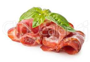 Bacon with herbs
