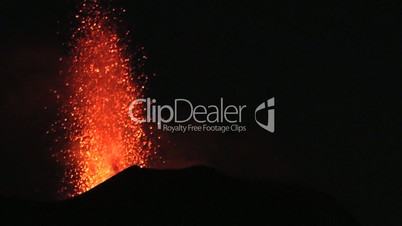 Fireworks at a volcano