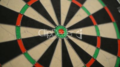 Dart board close up, centered bullseye