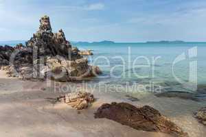 Rocky tropical coastline