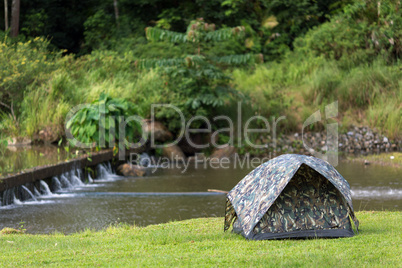 Tent in wild nature