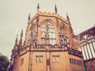 retro look coventry cathedral ruins