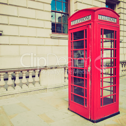 vintage look london telephone box