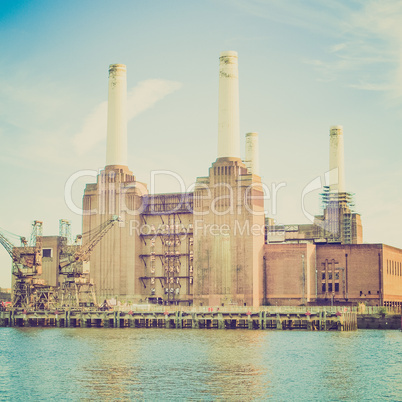 vintage look battersea powerstation london