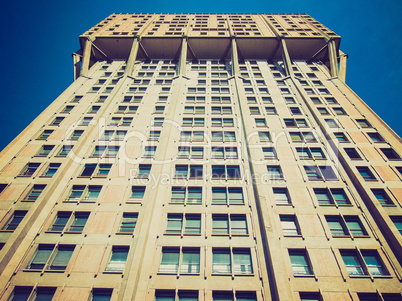 retro look torre velasca, milan