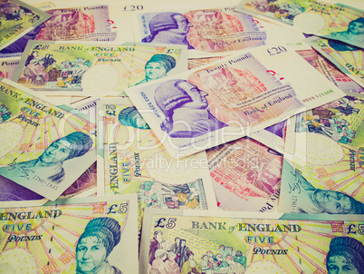 retro look pound note