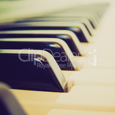 retro look music keyboard