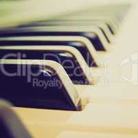retro look music keyboard