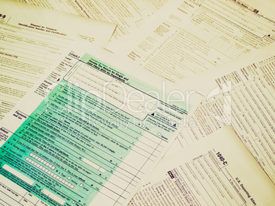 retro look tax forms