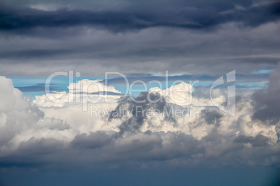 Towering clouds in the sky