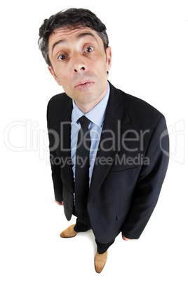 Businessman with an inquiring expression