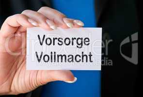 Vorsorge Vollmacht