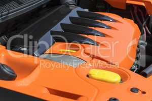 Schwarz - orange lackierter Motor