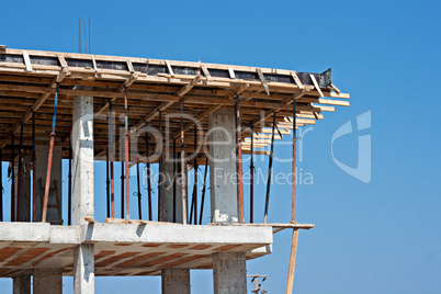 Form work on building under construction