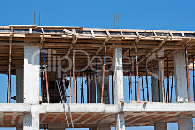Form work on building under construction