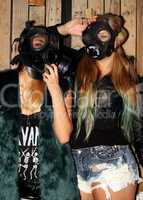 Women with gasmasks