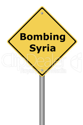 Warning Sign Bombing Syria