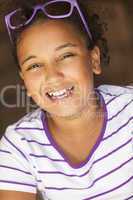 Mixed Race African American Girl Child Sunshine Sunglasses