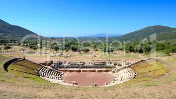 the ruins in ancient messene (messinia), peloponnes, greece
