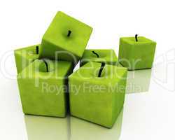 square green apples.