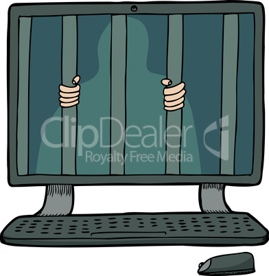 prisoner inside a computer