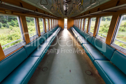 inside old train