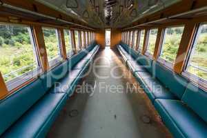 inside old train